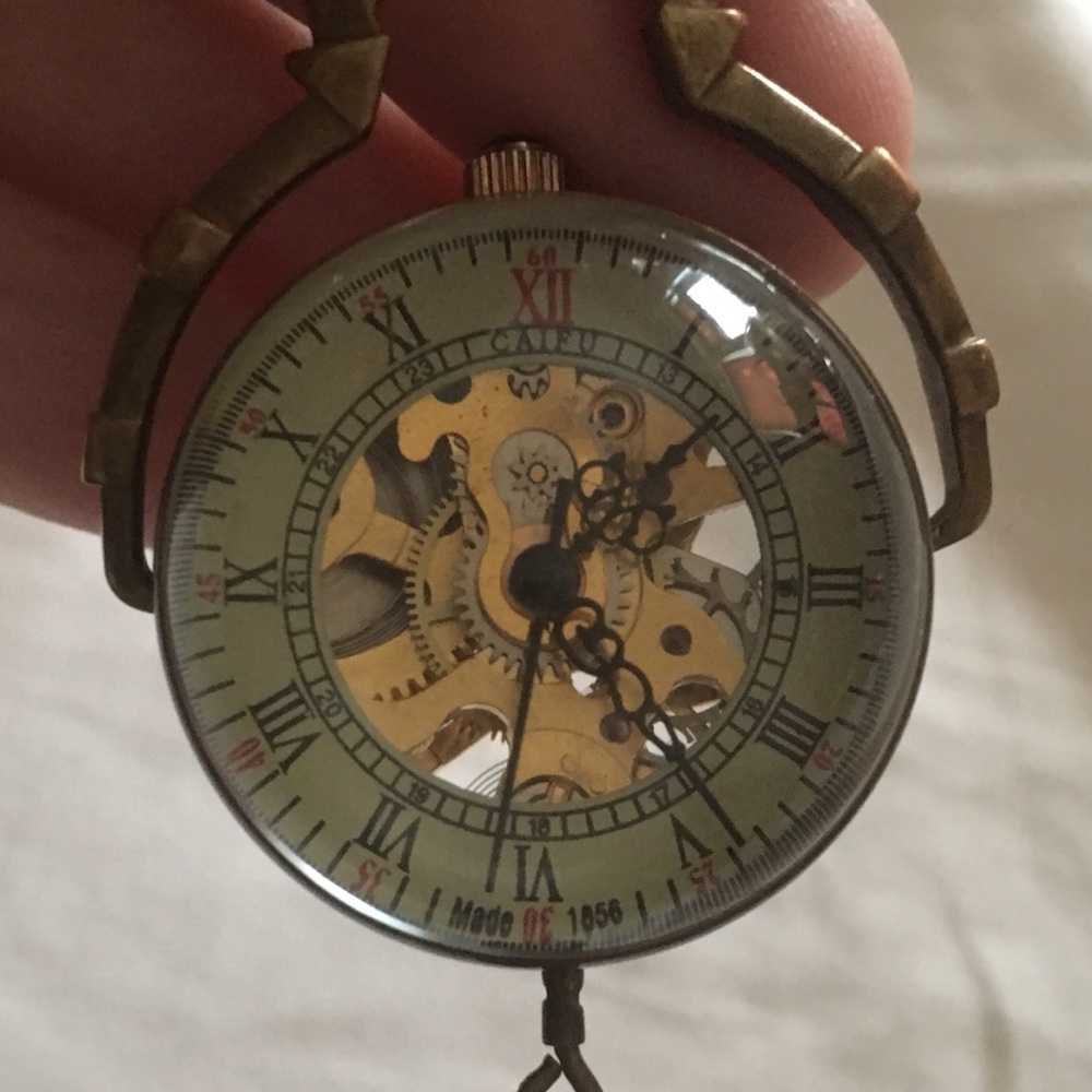 Long Necklace Wind Up Watch